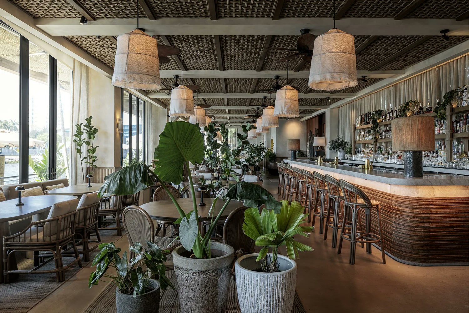 Inside Casa Neos — the main room