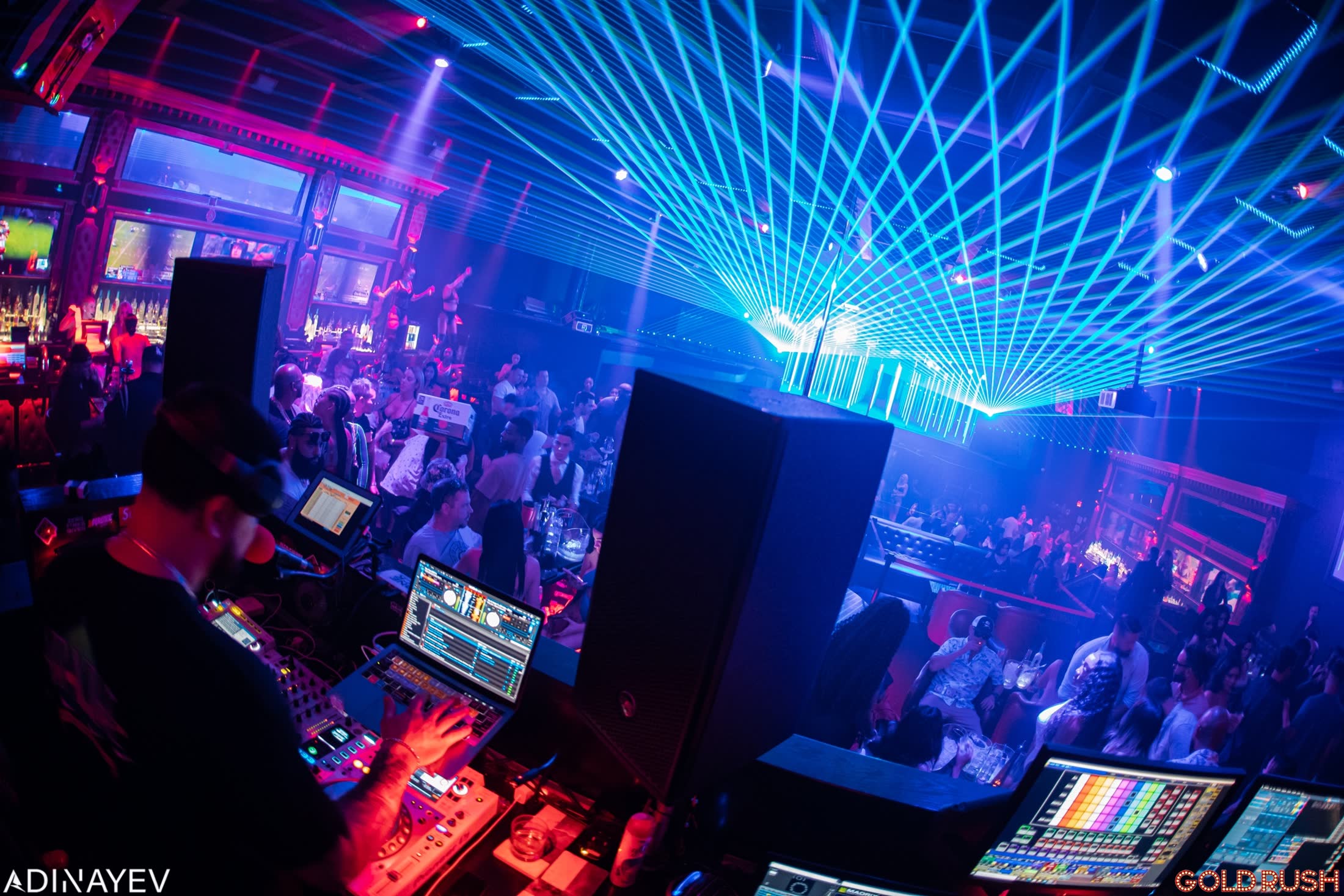 Inside Gold Rush Cabaret — the main room