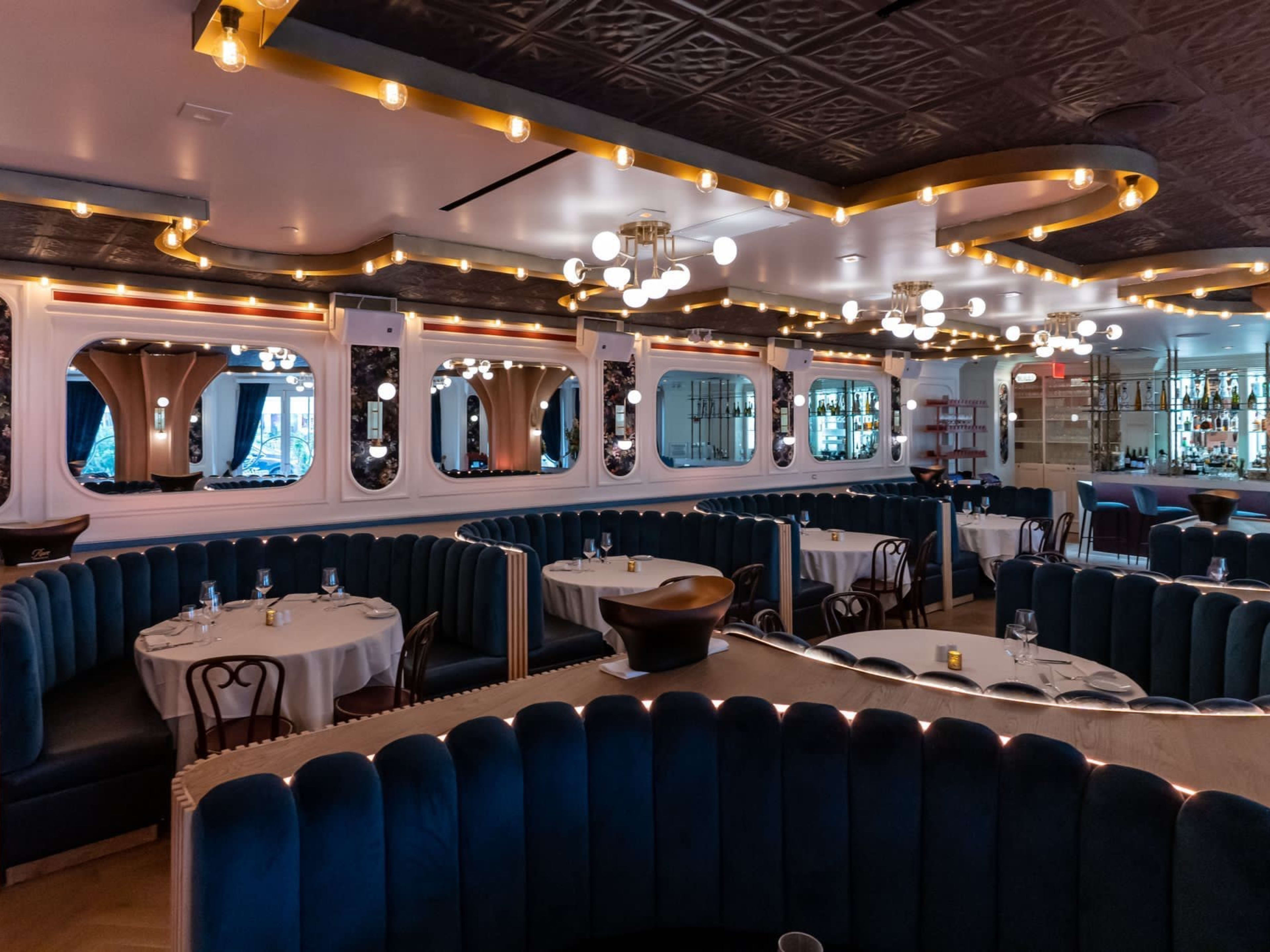 Inside Maison Close — the main room