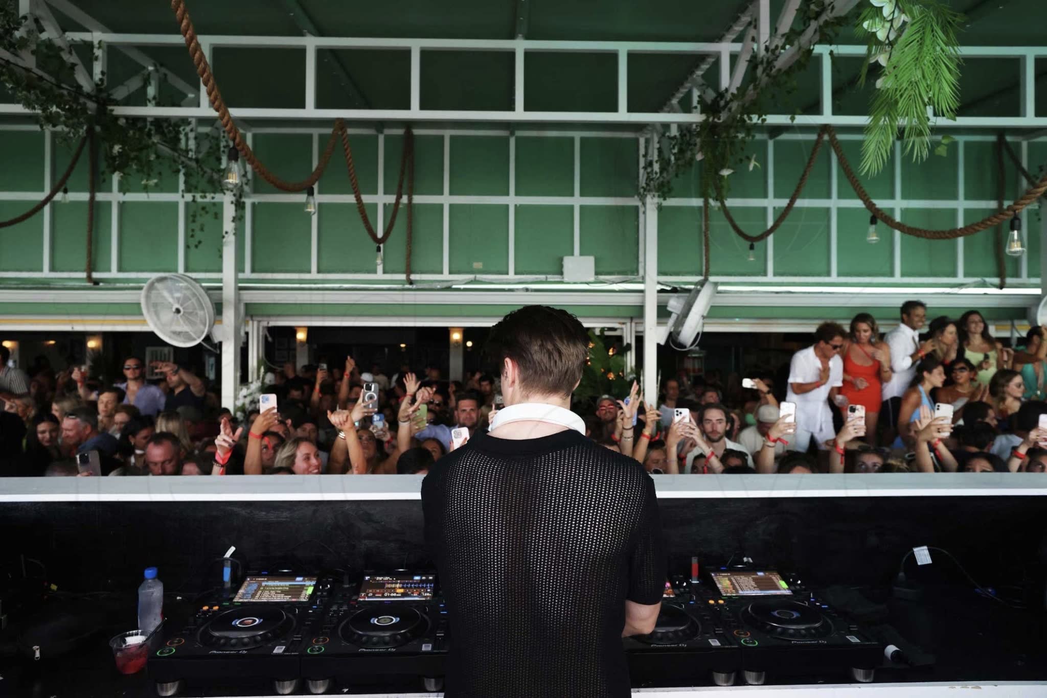 Inside Palm Tree Beach Club Miami — the main room